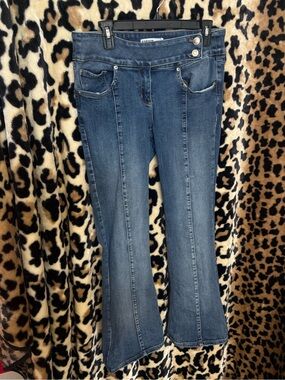 Garage Mid Blue Bootcut Jeans with Front Seams